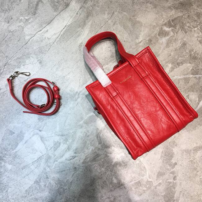 Balenciagan bazar shoper bag all red - 1