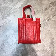 Balenciagan bazar shoper bag all red - 3