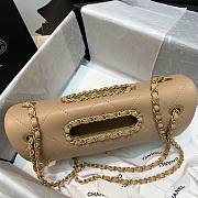 Chanel handle flap bag beige AS1466 - 4