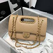 Chanel handle flap bag beige AS1466 - 3