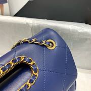 Chanel handle flap bag blue AS1466 - 5