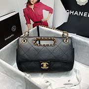 Chanel handle flap bag black AS1466 - 1