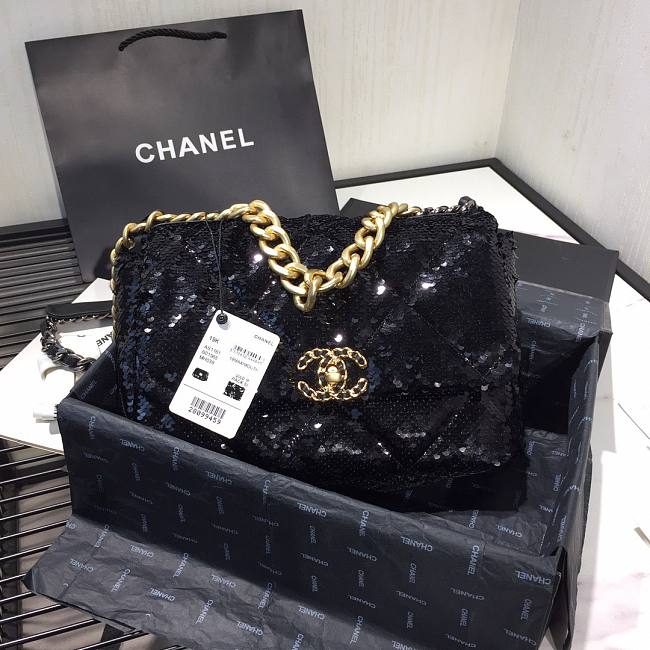 Chanel Sequins Chanel 19 Flap Bag AS1161 30cm - 1