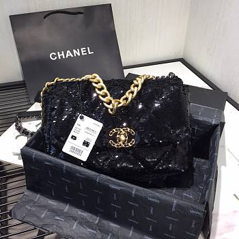 Chanel Sequins Chanel 19 Flap Bag AS1161 30cm