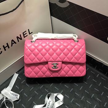 Chanel classic flap bag pink