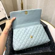 Chanel Coco Grained Calfskin Blue Flap Bag 29cm - 2