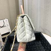 Chanel Coco Grained Calfskin White Flap Bag 29cm - 3