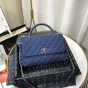 Chanel Coco Grained Calfskin Denim Flap Bag 29cm - 6