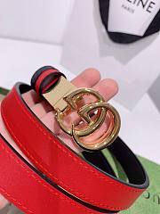 Gucci red 2cm leather reversable - 5