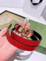 Gucci red 2cm leather reversable - 4