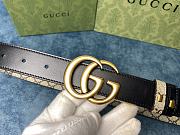 Gucci black 2cm leather reversable - 2