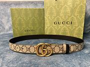 Gucci black 2cm leather reversable - 3