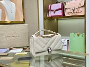 Bvlgari Serpenti Cabochon Leather Shoulder Bag White - 5