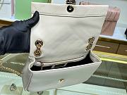 Bvlgari Serpenti Cabochon Leather Shoulder Bag White - 2