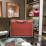 Bvlgari handbag serpenti diamond blast orange bag - 5