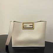 Fendi Way large leather tote white - 1