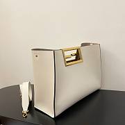 Fendi Way large leather tote white - 6