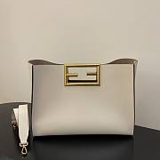 Fendi Way large leather tote white - 5