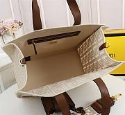 Fendi FF monogram totebag in white F0608  - 4