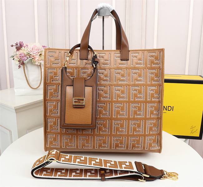 Fendi FF monogram totebag in brown F0608 - 1