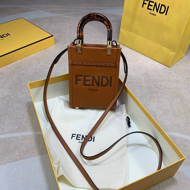 Fendi mini tote bag in brown - 1