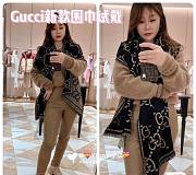 Gucci scarf black / brown  - 2