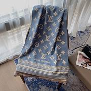 Louis Vuitton scarf black/ gray/ blue - 5