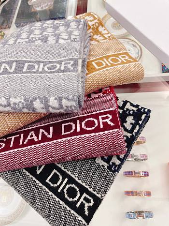 Dior scarf black/ red/ gray/ yellow 