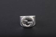 gucci silver men ring - 1