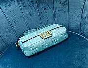 Fendi Baguette chain blue sky leather bag 26cm - 6