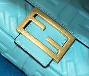 Fendi Baguette chain blue sky leather bag 26cm - 4