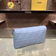 Fendi Baguette blue leather bag 32cm - 2