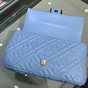 Fendi Baguette blue leather bag 32cm - 3