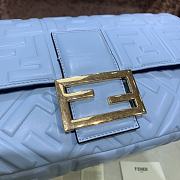 Fendi Baguette blue leather bag 32cm - 5