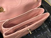 Chanel lampskin handle flap bag pink 25cm - 5