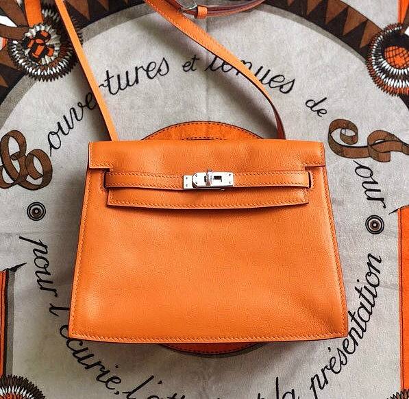 Hermes Kelly Danse Orange 22cm - 1