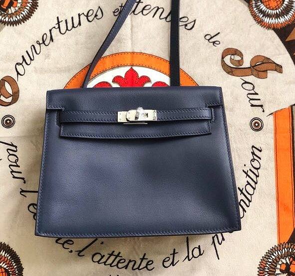 Hermes Kelly Danse Blue 22cm - 1