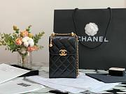 Chanel Quilted Lambskin Phone Holder with Chain - 1