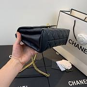 Chanel Lambskin Top Handle Black Flap Bag  - 6