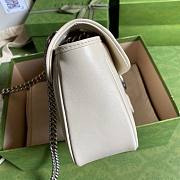 GG Marmont matelasse in white leather medium bag - 3