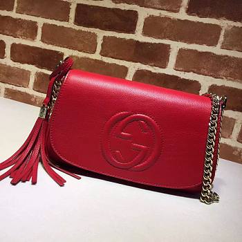 Gucci Interlocking GG Red Leather