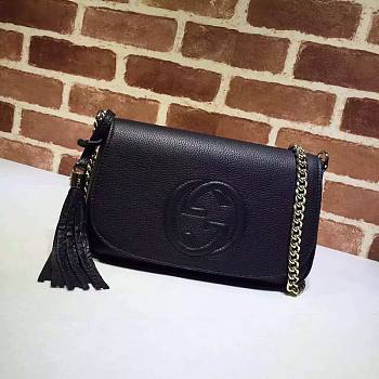 Gucci Interlocking GG Black Leather