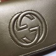 Gucci Interlocking GG Gold Leather - 3