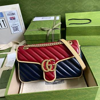 GG Marmont matelassé shoulder bag in multicolor leather