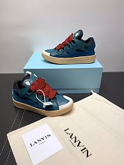 LANVIN Curb zigzag-laces blue sneakers - 3