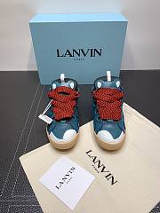 LANVIN Curb zigzag-laces blue sneakers - 6