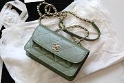 Chanel Fu vintage green flap bag  - 1