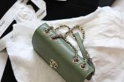 Chanel Fu vintage green flap bag  - 5