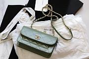 Chanel Fu vintage green flap bag  - 4