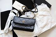 Chanel Fu vintage black flap bag - 3